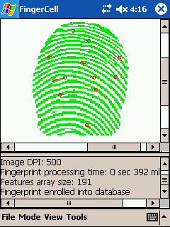 Click to view FingerCell SDK Trial for Windows 3.0 screenshot