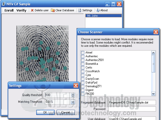 Free Fingerprint Verification SDK screen shot