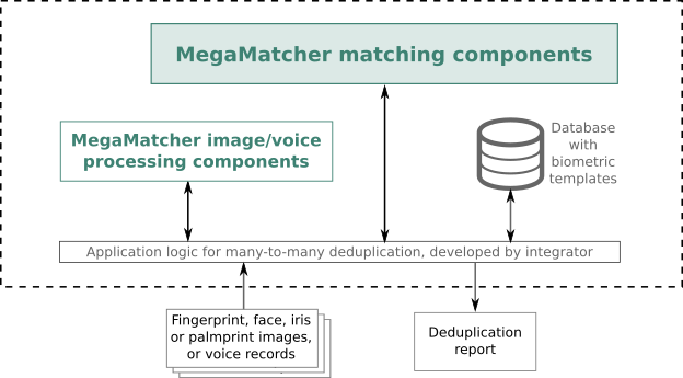 MegaMatcher SDK based system architecture schema