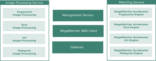 MegaMatcher ABIS 13.0 components chart