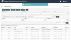 MegaMatcher ABIS client screenshot - transactions list